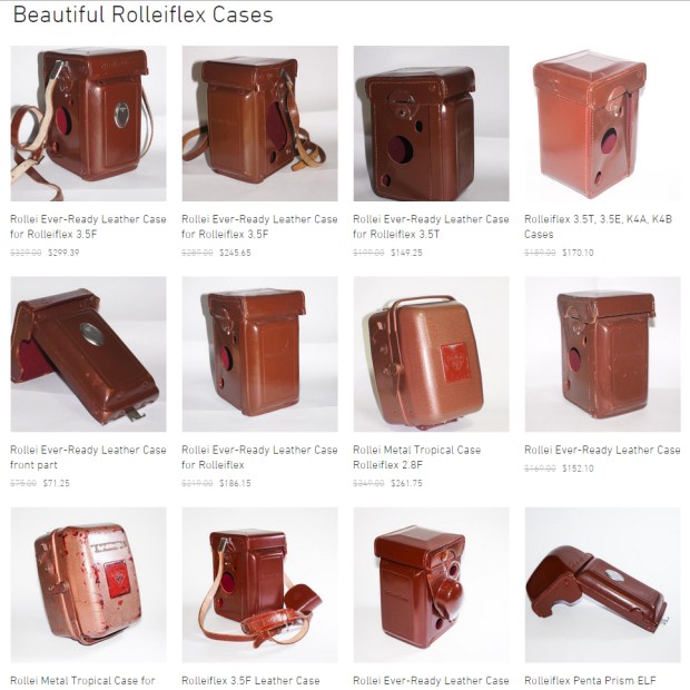 Eveready leather case for rolleiflex tlr cameras